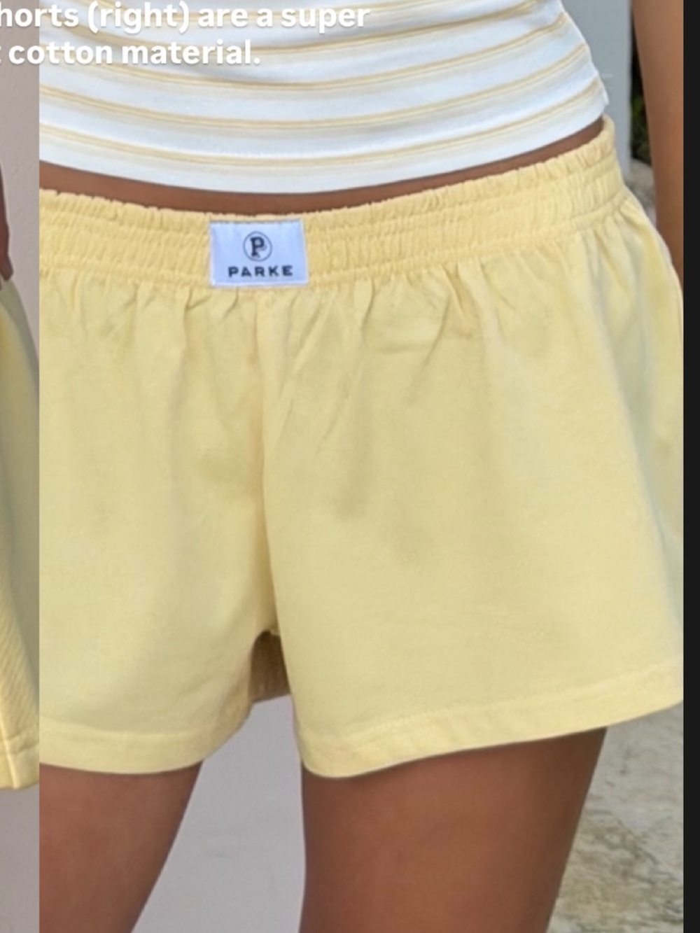 PARKE cotton yellow boxer shorts